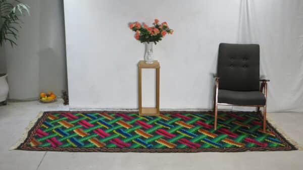 Tapis kilim moderne 119cm x 270cm – Image 2